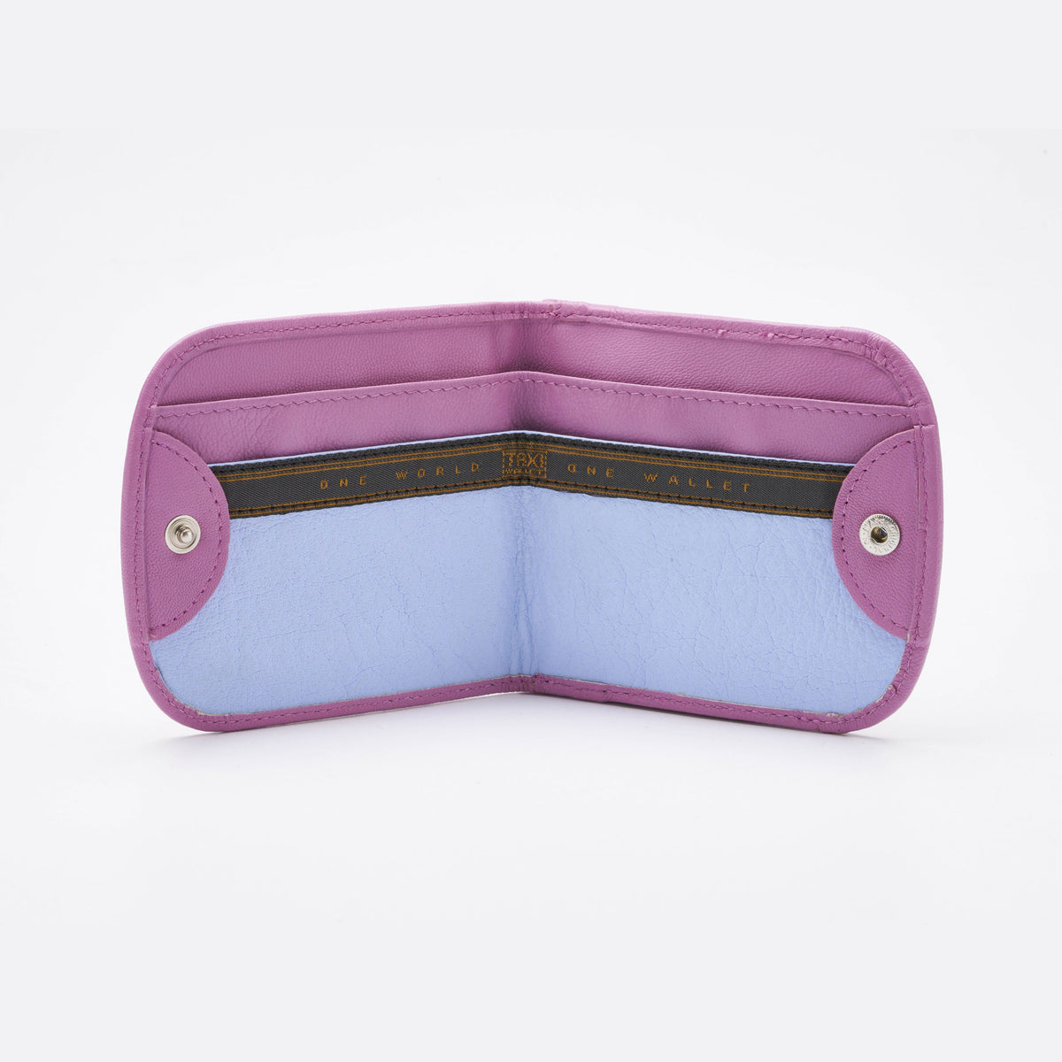 Taxi Wallet® TW03-BLU MOON — Soft Italian Leather Front Pocket Wallet For Cards, Coins & Cash - View #6