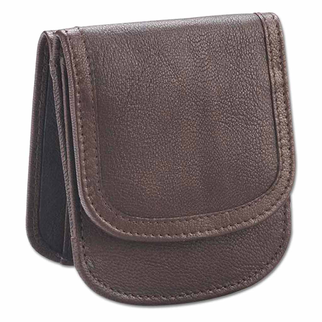 Taxi Wallet. Brown Leather Folding Wallet Coins Cards and Bills