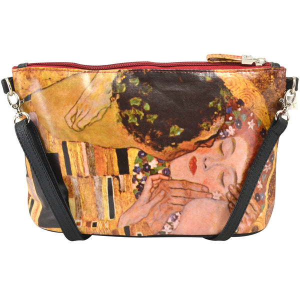 Alicia Klein small crossbody bag, Klimt's The Kiss, back view