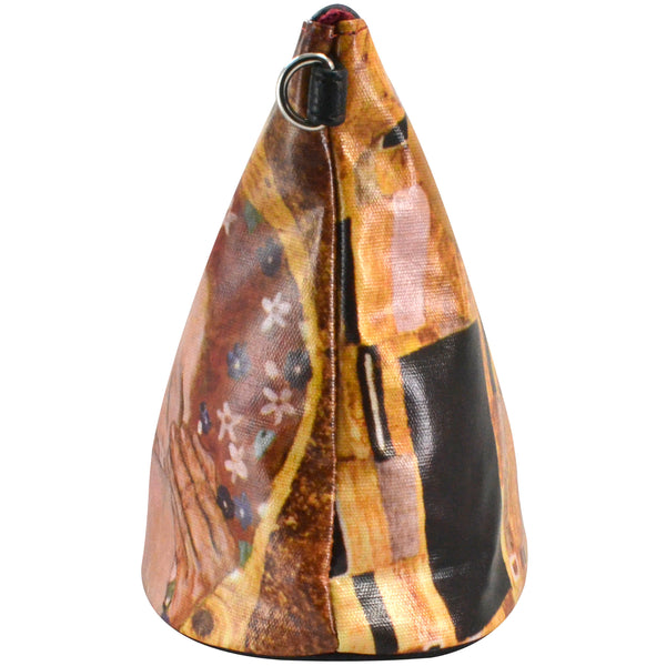 Alicia Klein small crossbody bag, Klimt's The Kiss, side view