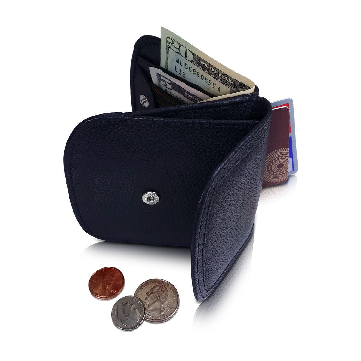 Taxi Wallet. Blue Leather Folding Wallet- Coins, Cards and Bills. – Alicia  Klein - Taxi Wallet - OWLrecycled