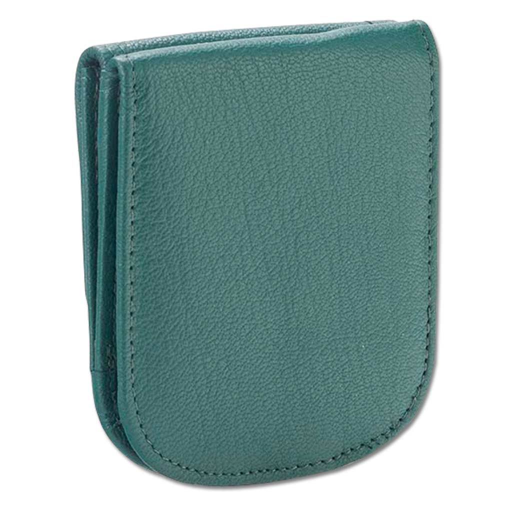 Taxi Wallet. Blue/Green Leather Folding Wallet- Coins, Cards and