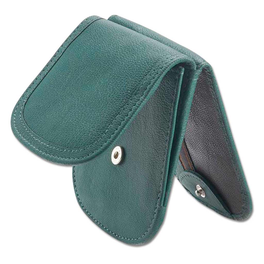 Taxi Wallet. Blue/Green Leather Folding Wallet- Coins, Cards and 