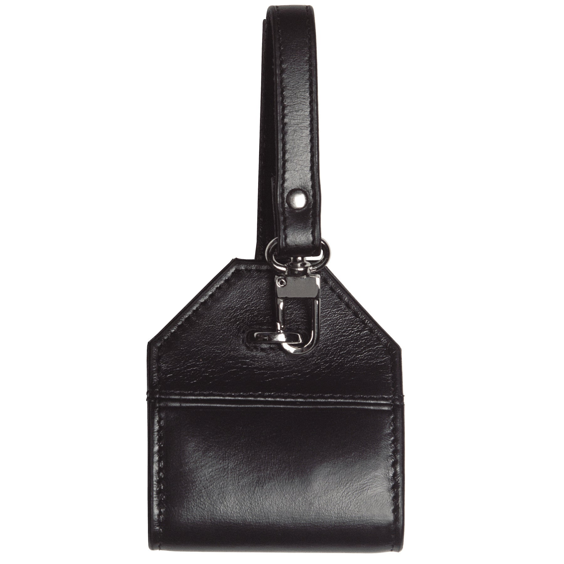 Alicia Klein leather luggage tag, black