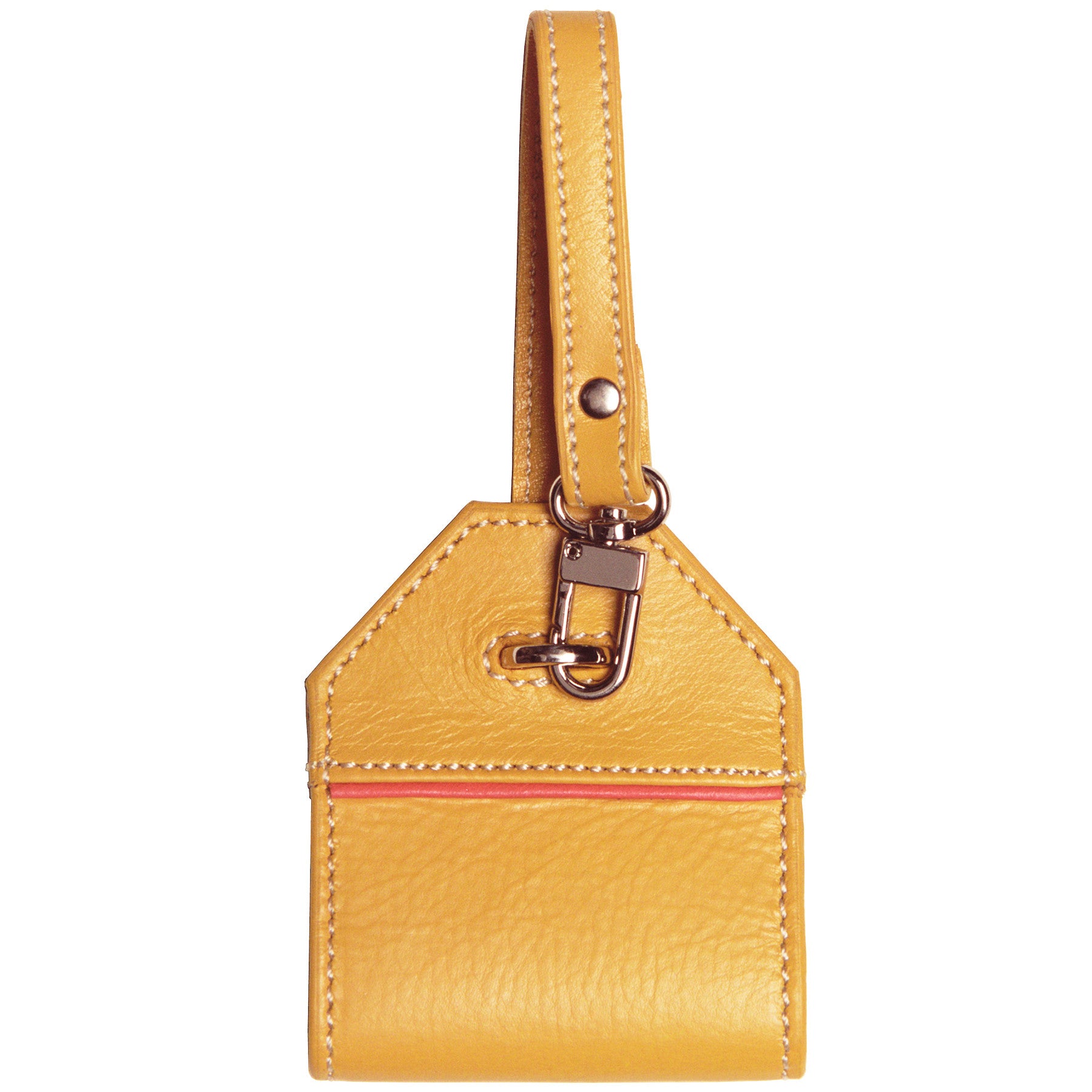 Leather Luggage Tag - Mustard – Alicia Klein - Taxi Wallet