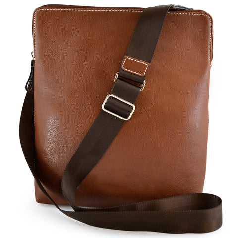Alicia Klein ePouch leather crossbody tablet bag, brown