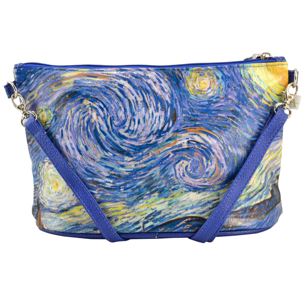 Alicia Klein small crossbody bag, Van Gogh's Starry Night, back view