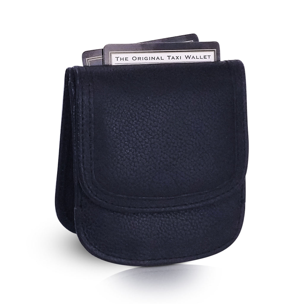 Taxi Wallet. Black Leather Folding Wallet - Coins, Cards and Bills ...