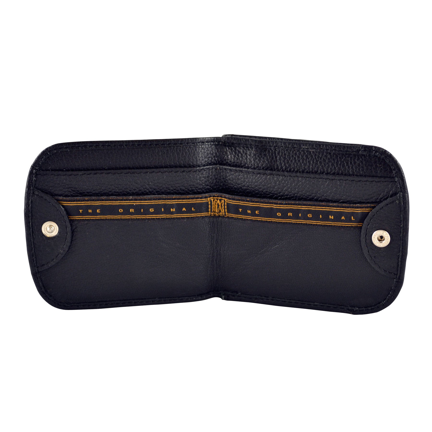 Taxi Wallet. Black Leather Folding Wallet - Coins, Cards and