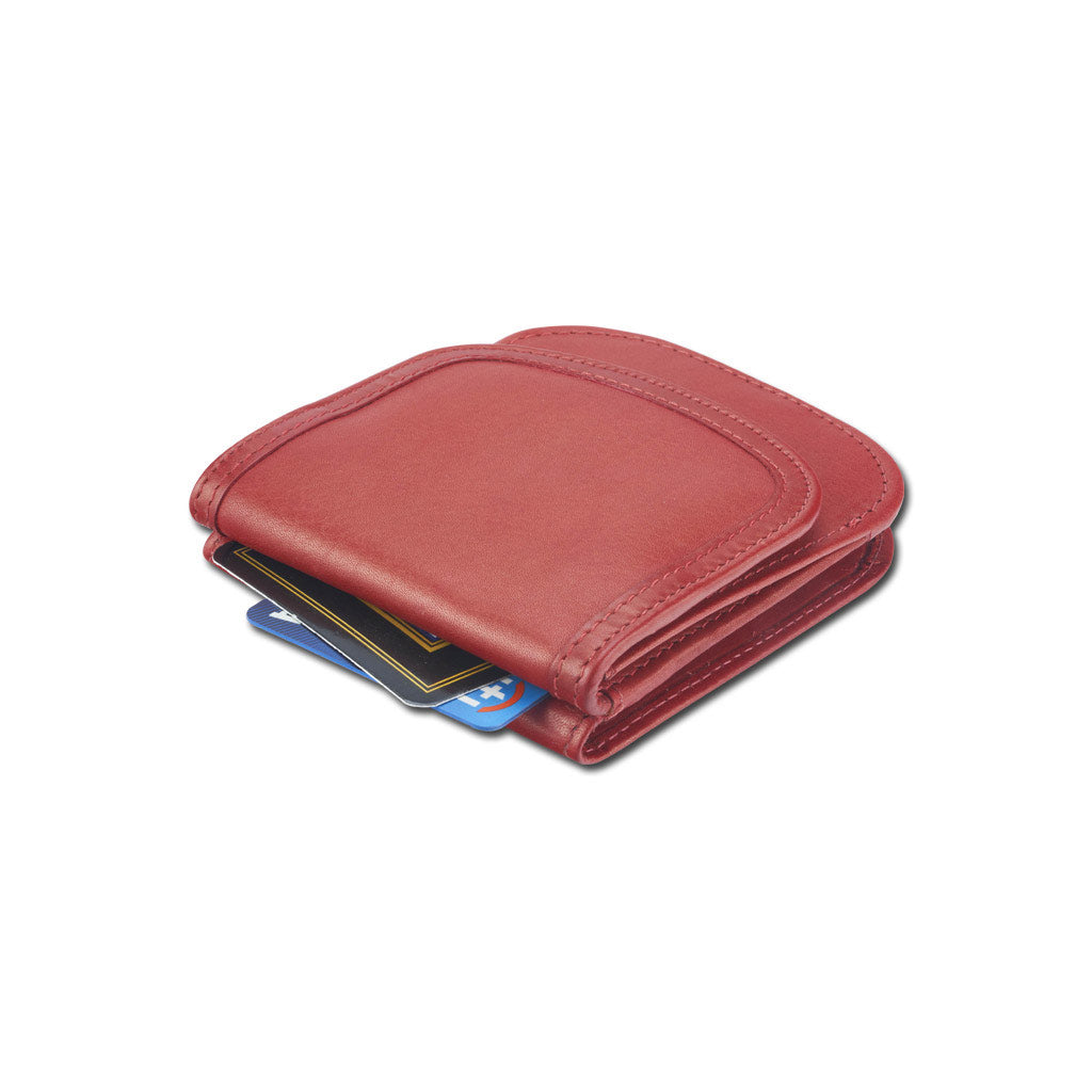 Hand Crafted Red Leather Wallet - Five Alarm | NOVICA